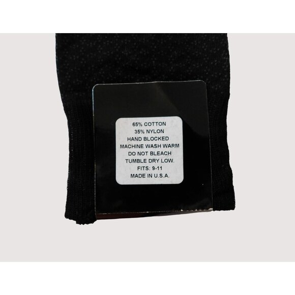 Mountain High Mens Dress Socks Size 9-11 Black Small Dot Pattern Cotton Nylon - Picture 5 of 5